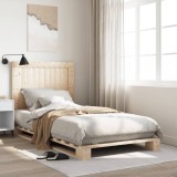 Cumpara ieftin Cadru de pat cu tăblie, 100x200 cm, lemn masiv de pin