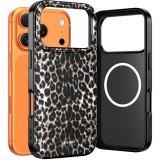 Husa MagSafe pentru Apple iPhone 17 Pro, Tech-Protect, Lamano Leopard, Neagra
