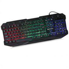 Tastatura gaming hunter k10, led croma, 8 taste multimedia, usb foto