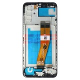 LCD+Touchscreen cu Rama Samsung Galaxy A02S / A025F BLACK NON-EU 160mm OEM