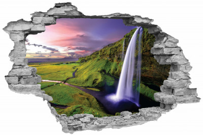 Sticker cu efect 3D - Cascada de munte foto