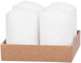 Lumanari advent MagicHome albe cu sclipici, 4x6 cm, set 4 buc