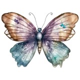 Cumpara ieftin Sticker decorativ, Fluture, Multicolor, 80 cm, 1207STK-3
