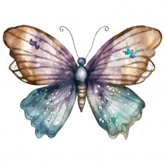 Sticker decorativ, Fluture, Multicolor, 80 cm, 1207STK-3
