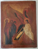 Icoana pictată lemn Îngerul vestind Învierea Mântuitorului femeilor mironosițe