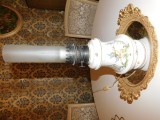 Veioza interbelica ceramica Moustiers Franta , pictata manual, semnata