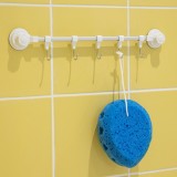 Cuier Baie Ventuze, 5 C&acirc;rlige, Alb, 40cm