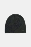 Lacoste căciulă de l&acirc;nă culoarea negru, de l&acirc;nă, din țesătură unia, RB3021