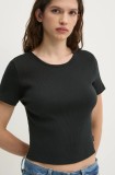 Converse tricou femei, culoarea negru, 10027490-A03