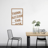 Decoratiune de perete, Think Outside The Box, Metal, 50 x 70 cm, Cupru, Tanelorn