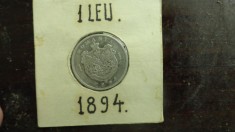 ROMANIA 1 LEU ,1894 ,UNC !