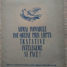 Pliant propagandă comunistă pentru pace - anii 1950