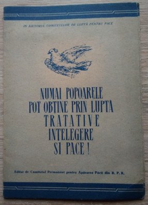 Pliant propagandă comunistă pentru pace - anii 1950 foto