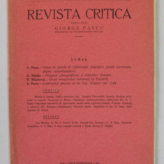 REVISTA CRITICA , ANUL 5 , NR. 2 , APRIL - IUNIE , 1931