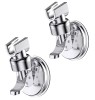 Set 2 suport cu ventuza pentru para de dus, JENUOS&reg;, reglabil 360 grade, usor de instalat, rezistent la apa, rezistent la rugina, crom, sustinere pana