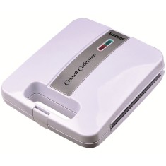 Sandwich maker Albatros S4G-1200W, Capacitate 4 sandwich-uri, 1200 W, Carcasă termoizolantă, Plăci antiaderente, M&acirc;ner termorezistent, Alb/Ornament in