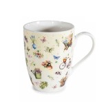 Cumpara ieftin Cana portelan multicolor in cutie cadou Flower &Oslash; 8 cm x 10,5 H, 300 ml