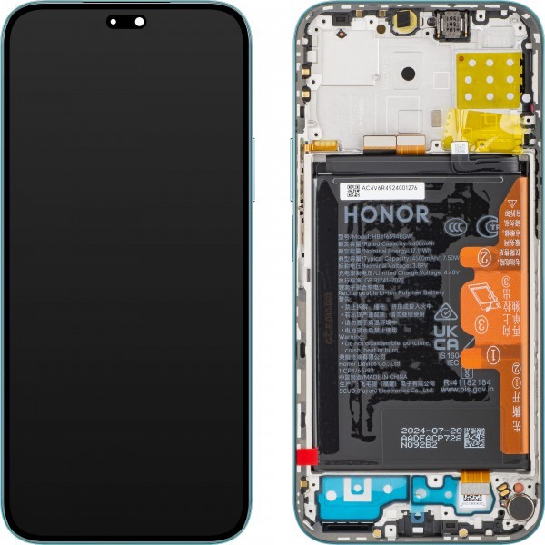 Display cu Touchscreen Honor 200 Lite, cu Rama si Acumulator, Albastru (Cyan Lake), Service Pack 0235ALPU