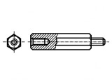 Piuliţă-distanţieră filetată 10mm M4/M4