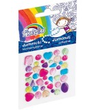 Accesorii creatie decor,42 pietre pretioase autoadezive blister,o3-15mm