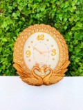 Ceas de perete model păuni aurii 47 cm, Oem