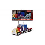 Masina Transformers T1 Optimus Prime, 15 cm, metalica