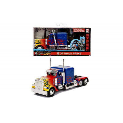 Masina Transformers T1 Optimus Prime, 15 cm, metalica foto