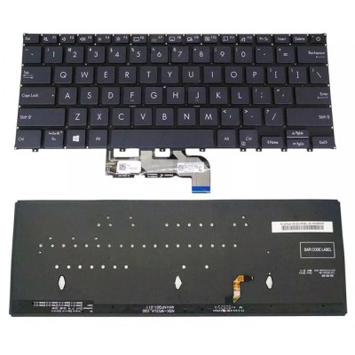 Tastatura Laptop, Asus, ExpertBook B9 B9450C, B9450CEA, B9450F, B9450FA, B9450FAV, iluminata, neagra, layout US foto
