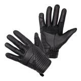 Manusi moto din piele W-TEC Brillanta negre, perforate, pentru vara