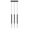 Lampă suspendată MOZAICA 3L negru/cromo, Sollux Lighting