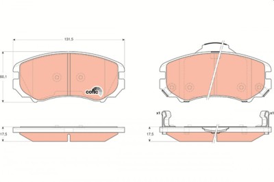 TRW GDB3352 COTEC set placute frana,frana disc foto