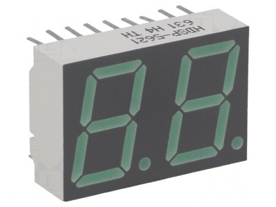 Afișaj LED 7 Segmente 0,56&amp;quot; 2 Digits Verde foto