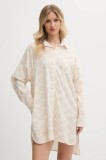 Dkny cămașă de noapte culoarea bej, YI30048