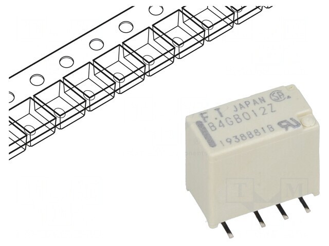 Releu Electromagnetic DPDT 12VDC 2A SMT