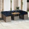 Gossi set mobilier de gradina cu perne, 10 piese, gri, poliratan