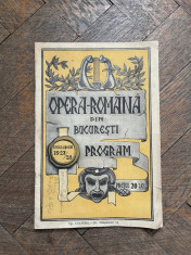 Opera Romana din Bucuresti Stagiunea 1927-1928 Program foto