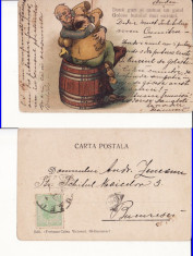 Carte postala comica - tema umoristica-editata Bucuresti-clasica, betivi foto