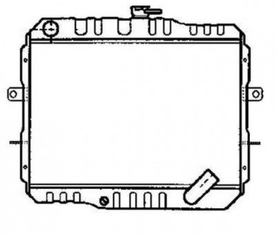 Radiator racire Mitsubishi L300, 04.1983-1986, motor 2.3 D, 50 kw, diesel, cutie manuala, cu/fara AC, 490x390x49 mm, SRLine, aluminiu brazat/plastic foto