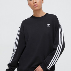 adidas Originals bluză femei, culoarea negru, cu imprimeu IU2423