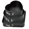 Set de 3 forme prajituri Grunberg, baza detasabila, 22 cm/24 cm/26 cm, Negru