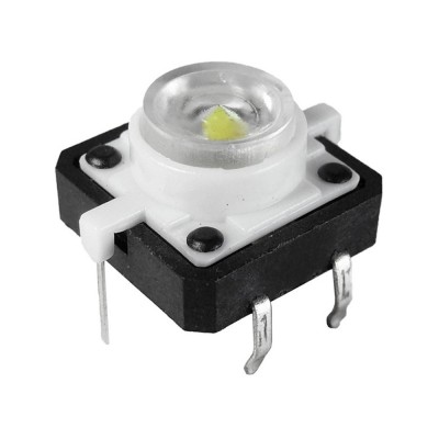Intrerupator cu led, fara retinere, 11x15x12mm, alb, 168377 foto