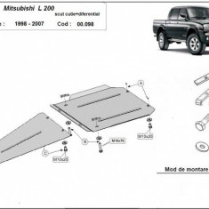 Scut metalic cutie de viteze si diferential Mitsubishi L200 1998-2006