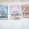 3 Timbre Albania 1914 Skanderberg - conducator , val. 5para ,2 si 1 grosi stamp.