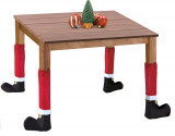Set 4 decoratiuni pentru picioare de masa/scaun Christmas, poliester, rosu/negru/alb, Excellent Houseware