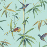 Noordwand Tapet Kolibri and Bamboo, turcoaz GartenMobel Dekor, vidaXL