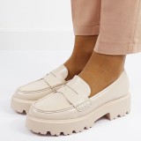 Cumpara ieftin Pantofi bej de tip loafers H8-359 M2