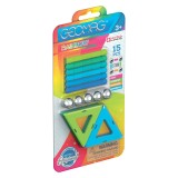 Joc de constructie magnetic Geomag Rainbow Cold, 15 piese