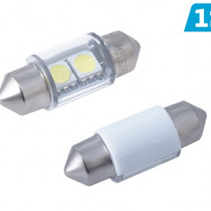 Bec Vision Festoon Sv8.5 31mm 12v 2x 5050 Smd Led, Alb, 2 Buc 58361