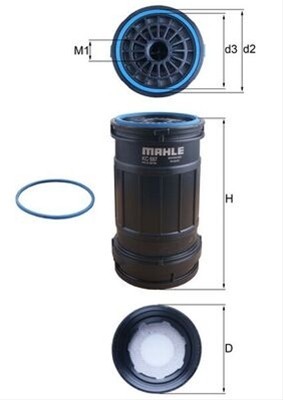 Filtru combustibil MAHLE KC697D foto