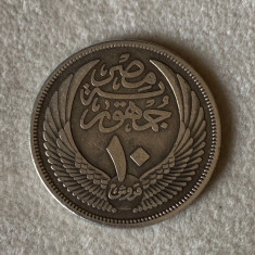 10 Piastres 1957 Egipt - Argint